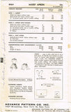1950s Original Vintage Advance Pattern 8464 Easy Misses Apron Set Sz MED