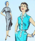 1950s Vintage Advance Sewing Pattern 8555 Misses Sheath Sun Dress Size 36 Bust - Vintage4me2