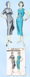 1950s Vintage Advance Sewing Pattern 8555 Uncut Misses Wiggle Dress Size 12 32 B