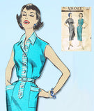 1950s Vintage Advance Sewing Pattern 8555 Misses Sheath Sun Dress Size 36 Bust - Vintage4me2