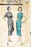 1950s Vintage Advance Sewing Pattern 8555 Misses Sheath Sun Dress Size 36 Bust - Vintage4me2