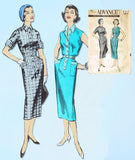 1950s Vintage Advance Sewing Pattern 8555 Misses Sheath Sun Dress Size 36 Bust - Vintage4me2