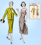 1950s Vintage Advance Sewing Pattern 8639 Uncut Misses Dress & Jacket Sz 32 Bust