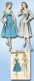 1950s Vintage Advance Sewing Pattern 8655 Misses Sweetheart Sun Dress Size 34 B