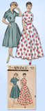 1950s Vintage Advance Sewing Pattern 8666 Misses Housecoat or Dress Size 32 Bust