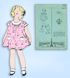 1930s Original Vintage Advance Sewing Pattern 869 Toddler Girls Bloomer Dress 6