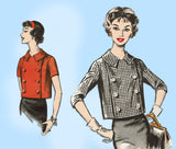 Advance 8786: 1950s Cute Uncut Misses Jacket Sz 34 Bust Vintage Sewing Pattern