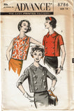 Advance 8786: 1950s Cute Uncut Misses Jacket Sz 34 Bust Vintage Sewing Pattern