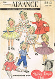 1950s Vintage 19" Shirley Temple Doll Clothes 1958 Advance Sewing Pattern 8813