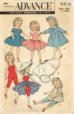 1950s Vintage Advance Sewing Pattern 8814 15inch Revlon Doll Clothes Set