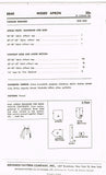 1950s Original Vintage Advance Pattern 8840 Uncut Easy Cocktail Apron Fits All