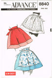 1950s Original Vintage Advance Pattern 8840 Uncut Easy Cocktail Apron Fits All