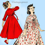 Advance 8844: 1950s Uncut Little Girls Housecoat Size 8 Vintage Sewing Pattern