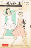 1950s Vintage Advance Sewing Pattern 8845 Sew Easy Girls Princess Slip Size 12