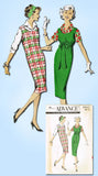 1950s Vintage Advance Sewing Pattern 8862 Uncut Misses Chemise Jumper Dress 34 B - Vintage4me2