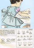 1950s Vintage Advance Sewing Pattern 8906 Toddler Girls Dress and Apron Size 6