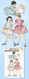 1950s Vintage Advance Sewing Pattern 8906 Toddler Girls Dress and Apron Size 6