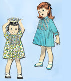 Advance 8975: 1950s Cute Baby Girls Pleated Dress Size 2 Vintage Sewing Pattern - Vintage4me2