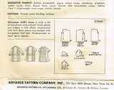 Advance 8975: 1950s Cute Baby Girls Pleated Dress Size 2 Vintage Sewing Pattern