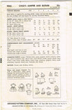 1950s Vintage Toddler Girls Jumper Dress Advance Sewing Pattern 9066 Size 5