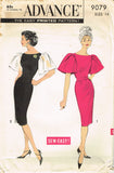 1950s Vintage Advance Sewing Pattern 9079 Uncut Misses Cocktail Dress Sz 34 Bust