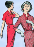 1950s Vintage Advance Sewing Pattern 9201 Uncut Misses Slender Dress Size 12 30B
