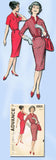 1950s Vintage Advance Sewing Pattern 9201 Uncut Misses Slender Dress Size 12 30B