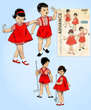 1960s Vintage Advance Sewing Pattern 9245 Baby Boys and Girls Twins Suit Size 2 - Vintage4me2