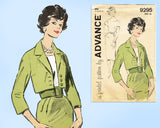 Advance 9295: 1960s Chic Misses Dress & Jacket Sz 36 B Vintage Sewing Pattern