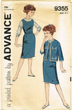 1960s Vintage Advance Sewing Pattern 9355 Uncut Little Girls Chub Deb Suit 30B