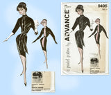 Advance 9495: 1950s Rare Uncut Edith Head Dress Size 34 B Vintage Sewing Pattern