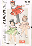 1960s Vintage Advance Sewing Pattern 9531 Easy Baby Girls Shortie Dress Sz 6 mos