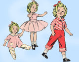 1950s Vintage Advance Sewing Pattern 9603 12inch Shirley Temple Doll Clothes Set