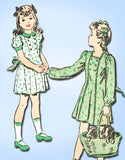1930s Vintage Advance Sewing Pattern 9737 Little Girls Princess Dress Size 8 - Vintage4me2
