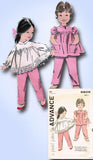 1960s Vintage Advance Sewing Pattern 9805 Baby Girls Smock Top & Pants Size 1 -Vintage4me2