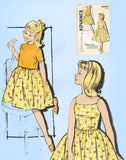 1960s Vintage Advance Sewing Pattern 9850 Uncut Little Girls Sun Dress Sz 30 B