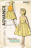 1960s Vintage Advance Sewing Pattern 9850 Uncut Little Girls Sun Dress Sz 30 B