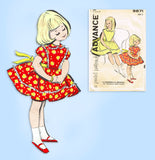 Advance 9871: 1960s Toddlers Girls Cinderella Dress Sz6 Vintage Sewing Pattern