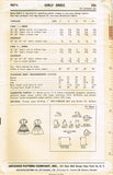 1960s Vintage Advance Sewing Pattern 9874 Uncut Little Girls Dress Sz 8