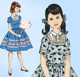 1960s Vintage Advance Sewing Pattern 9874 Uncut Little Girls Dress Sz 8