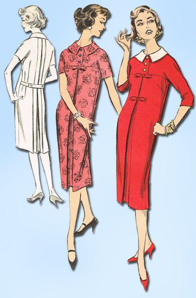 1950s Vintage Advance Sewing Pattern 8885 Uncut Misses Maternity Dress Size 13