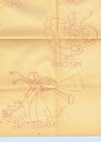 1950s VTG Aunt Marthas Embroidery Transfer 136 Uncut DOW Dutch Gal Tea Towels
