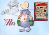 1940s VTG Aunt Martha's Embroidery Transfer 3026 Uncut Ma & Pa Tea Towels