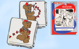 1940s VTG Aunt Martha's Embroidery Transfer 3121 Uncut Circus Bear DOW Tea Towels