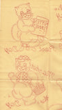 1960s VTG Aunt Martha's Embroidery Transfer 3124 Uncut Happy Kitten Tea Towels - Vintage4me2