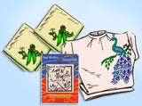 1950s VTG Aunt Martha's Embroidery Transfer 3128 Uncut Clothing Trim Motifs - Vintage4me2