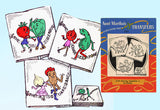 1950s VTG Aunt Martha's Embroidery Transfer 3132 Uncut Jitterbug Anthro Veggies - Vintage4me2