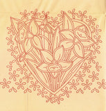 1940s Uncut Aunt Marthas Embroidery Transfer 3140 Pretty Garden Girl Pillowcases