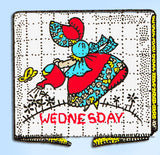 1950s Sweet Sun Bonnet Sue Day of the Week Uncut Aunt Martha's Transfer 3216 - Vintage4me2