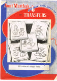 1950s VTG Aunt Martha's Embroidery Transfer 3271 Uncut Rascal DOW Tea Towels